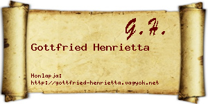 Gottfried Henrietta névjegykártya