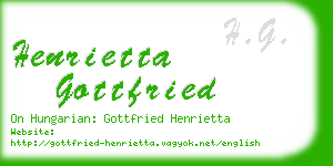 henrietta gottfried business card